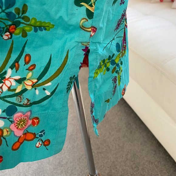 Soft Surroundings Floral Butterfly Shirt Dress Get Ready for Spring MEDIUM - Picture 9 of 9